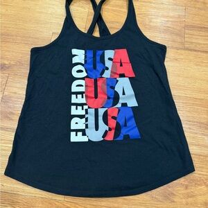 Black USA Freedom Women's Tank Top